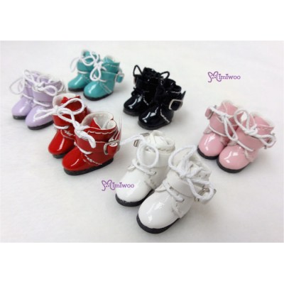 SBB006RED Mimiwoo 2.2cm Doll Shoes Buckle Boots RED fit Middle Blythe Obitsu 11cm body